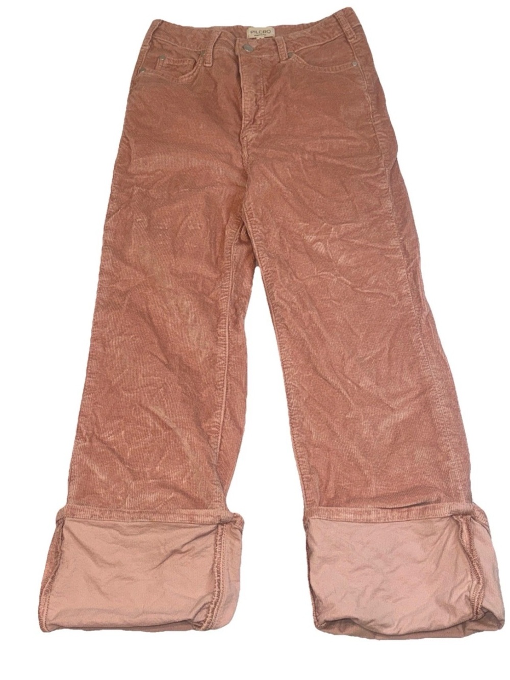 Pilcro Anthropologie The Scotty Cuffed High Rise Straight-Leg Pants  Size 27